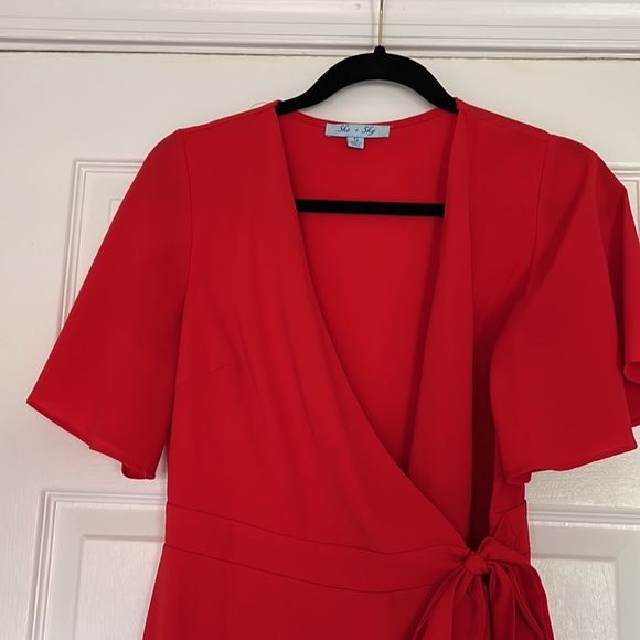 Red wrap dress size small - Picture 2 of 3